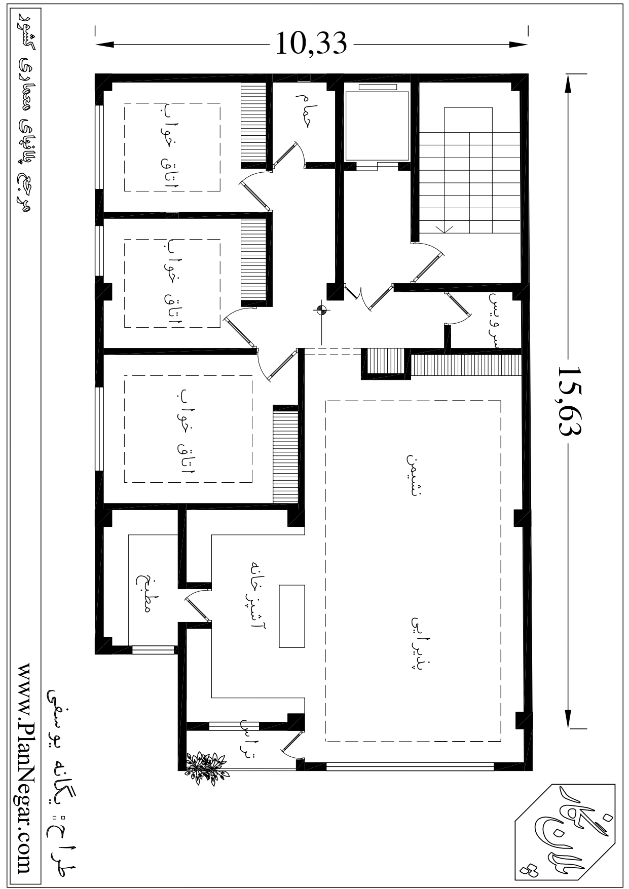 پلان مسکونی 16*10